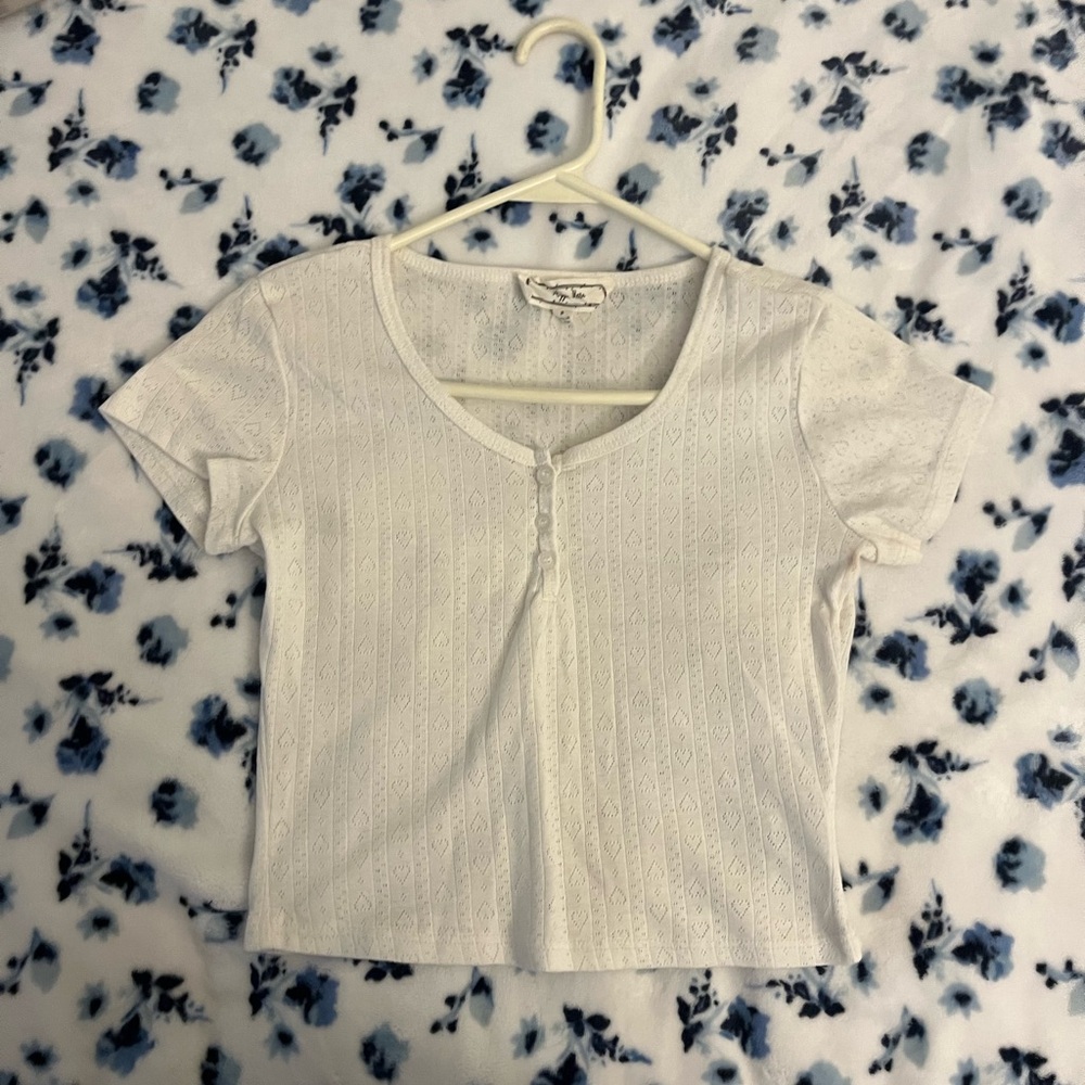 White Eyelet Women's Top